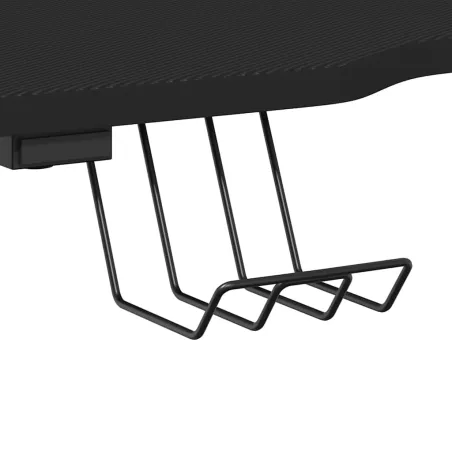 Bureau de jeu avec pieds en forme de ZZ Noir 110x60x75 cm