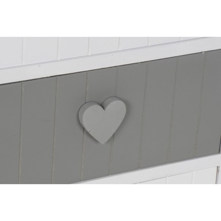 Caisson à Tiroirs Home ESPRIT Blanc Gris 40 x 29 x 58 cm 2