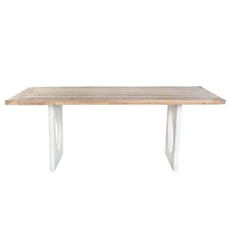 Table de Salle à Manger Home ESPRIT Blanc Naturel Bois Recyclé Bois