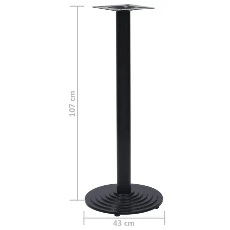 Pied de table de bistro noir Ø43x107 cm fonte