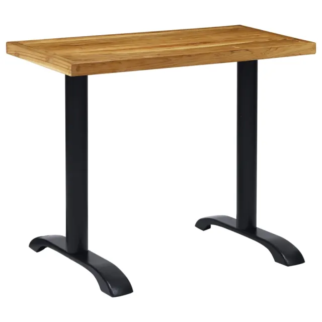 Pieds de table de bistro 2 pcs noir 61x8x72 cm fonte