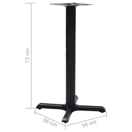 Pied de table de bistro noir 56x56x72 cm fonte