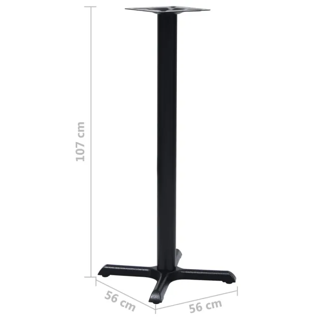 Pied de table de bistro Noir 56x56x107 cm Fonte