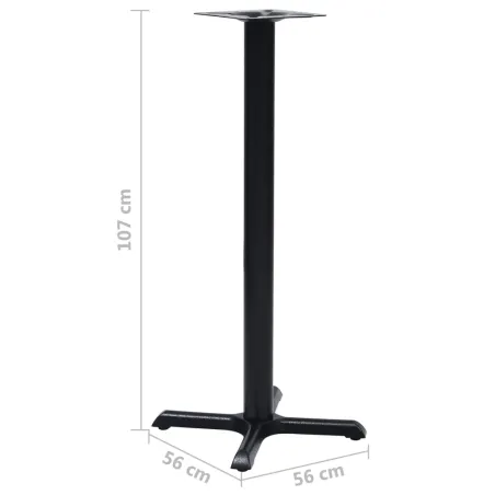 Pied de table de bistro Noir 56x56x107 cm Fonte