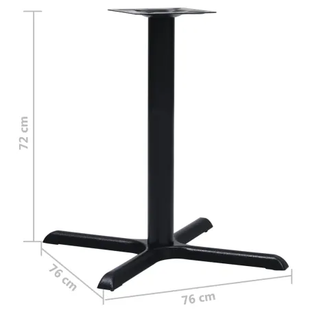 Pied de table de bistro noir 76x76x72 cm fonte