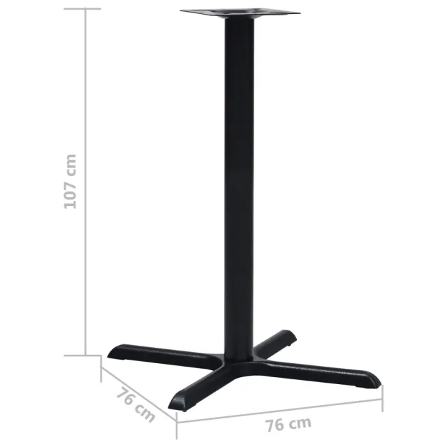 Pied de table de bistro Noir 76x76x107 cm Fonte