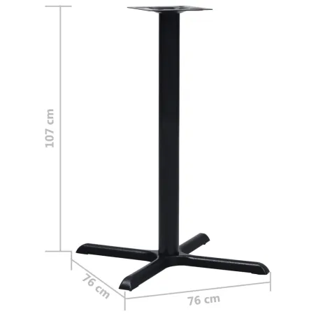 Pied de table de bistro Noir 76x76x107 cm Fonte