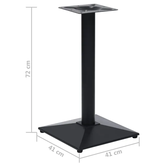 Pied de table de bistro noir 41x41x72 cm fonte