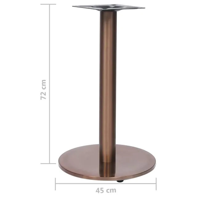 Pied de table de bistro doré Ø45x72 cm acier inoxydable