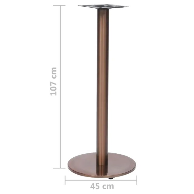 Pied de table de bistro Doré Ø45x107 cm Acier inoxydable
