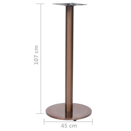 Pied de table de bistro Doré Ø45x107 cm Acier inoxydable