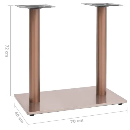 Pied de table de bistro Laiton 70x40x72 cm Acier inoxydable