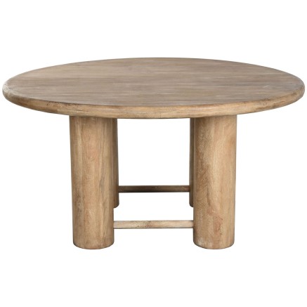 Mesa de Comedor Home ESPRIT Marrón Madera de mango 150 x 150 x 78,7 c