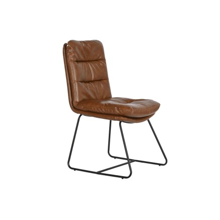 Esszimmerstuhl Home ESPRIT Kunstleder Metall 71 x 49 x 90 cm