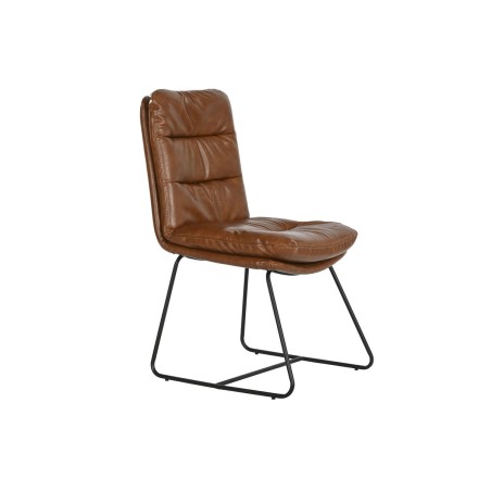Sedia da Sala da Pranzo Home ESPRIT Ecopelle Metallo 71 x 49 x 90 cm