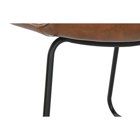 Esszimmerstuhl Home ESPRIT Kunstleder Metall 71 x 49 x 90 cm
