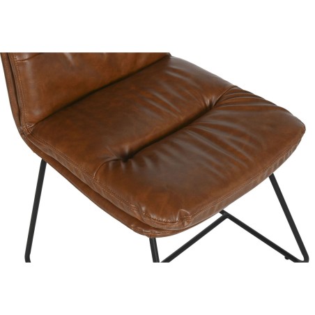 Sedia da Sala da Pranzo Home ESPRIT Ecopelle Metallo 71 x 49 x 90 cm