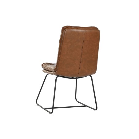 Sedia da Sala da Pranzo Home ESPRIT Ecopelle Metallo 71 x 49 x 90 cm