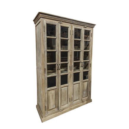 Vitrina Home ESPRIT Blanco Madera de mango 135 x 50 x 210 cm