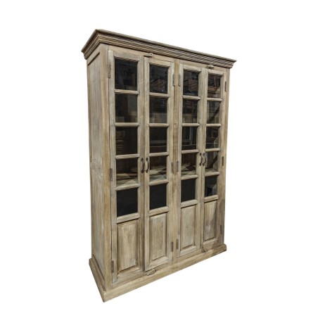 Vitrina Home ESPRIT Blanco Madera de mango 135 x 50 x 210 cm