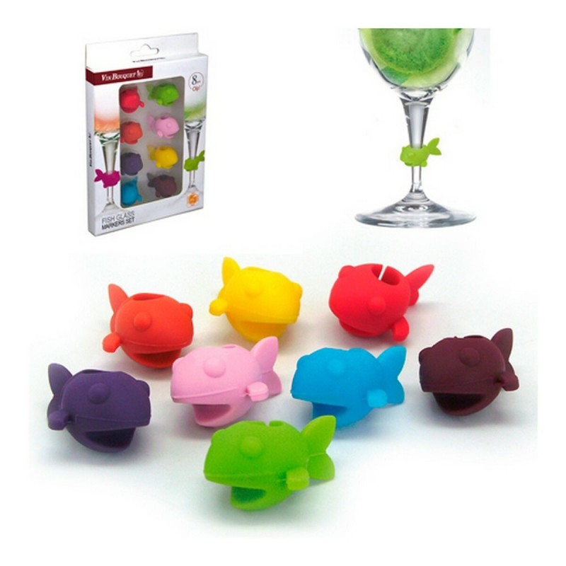 Marcador de Copas Vin Bouquet 8 pcs