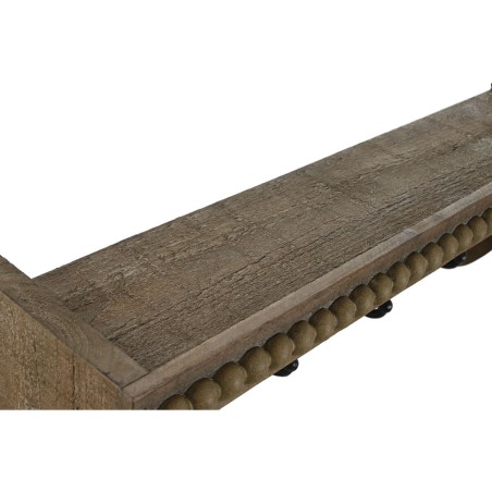 Appendiabiti da parete Home ESPRIT Marrone Nero Legno Metallo 67 x 17