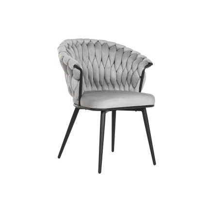 Esszimmerstuhl Home ESPRIT Schwarz Grau Polyester Metall 60 x 66 x 84
