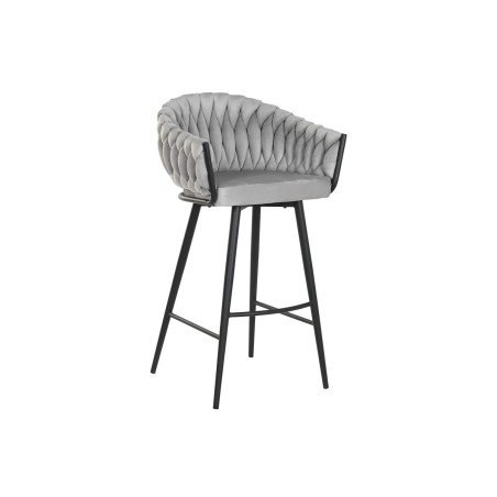 Sgabello Home ESPRIT Nero Grigio Metallo 58 x 53 x 101 cm