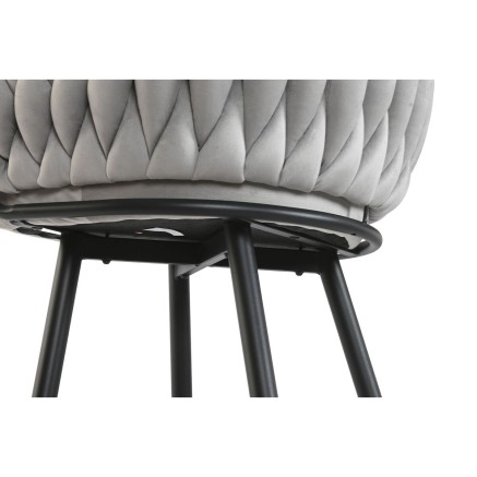 Taburete Home ESPRIT Negro Gris Metal 58 x 53 x 101 cm 2