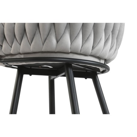 Sgabello Home ESPRIT Nero Grigio Metallo 58 x 53 x 101 cm