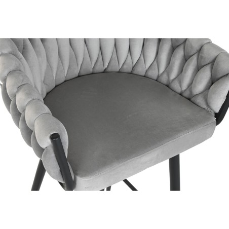 Sgabello Home ESPRIT Nero Grigio Metallo 58 x 53 x 101 cm