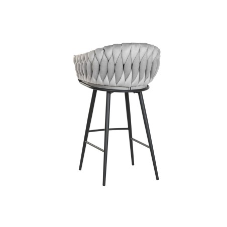 Taburete Home ESPRIT Negro Gris Metal 58 x 53 x 101 cm