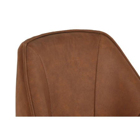 Esszimmerstuhl Home ESPRIT Schwarz Camel Metall Mikrofaser 64 x 67 x 8