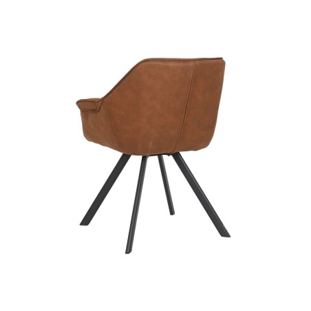 Esszimmerstuhl Home ESPRIT Schwarz Camel Metall Mikrofaser 64 x 67 x 8
