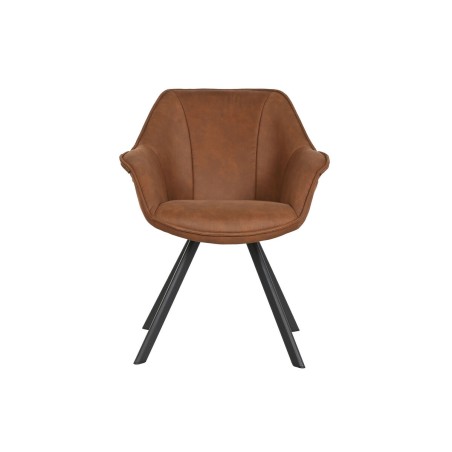 Esszimmerstuhl Home ESPRIT Schwarz Camel Metall Mikrofaser 64 x 67 x 8