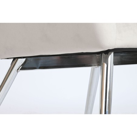 Butaca Home ESPRIT Gris Crema Dorado Plateado Poliéster Metal 74 x 74