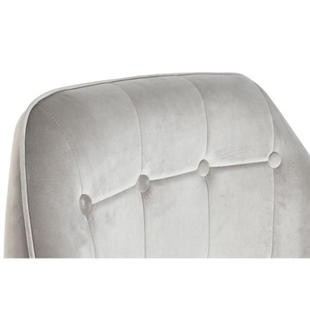 Butaca Home ESPRIT Gris Crema Dorado Plateado Poliéster Metal 74 x 74