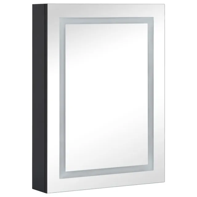 Armoire de salle de bain à miroir LED 50x13x70 cm