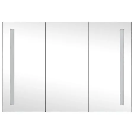 Armoire de salle de bain à miroir LED 89x14x62 cm