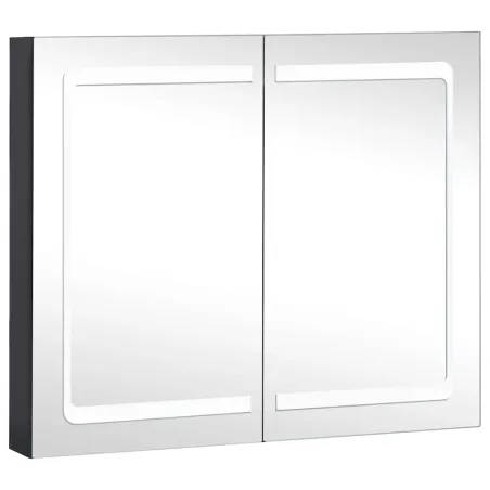 Armoire de salle de bain à miroir LED 80x12,2x68 cm