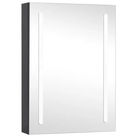 Armoire de salle de bain à miroir LED 50x13x70 cm 2