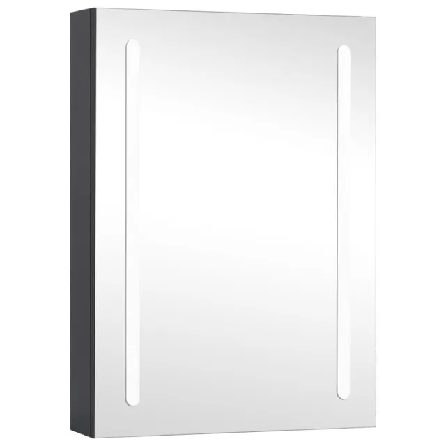 Armoire de salle de bain à miroir LED 50x13x70 cm