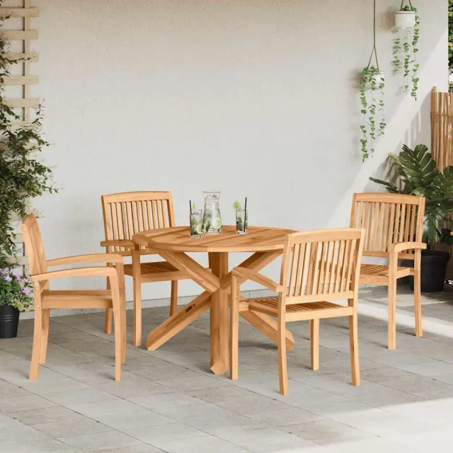 Ensemble de salle à manger pour jardin 3 pcs Marron