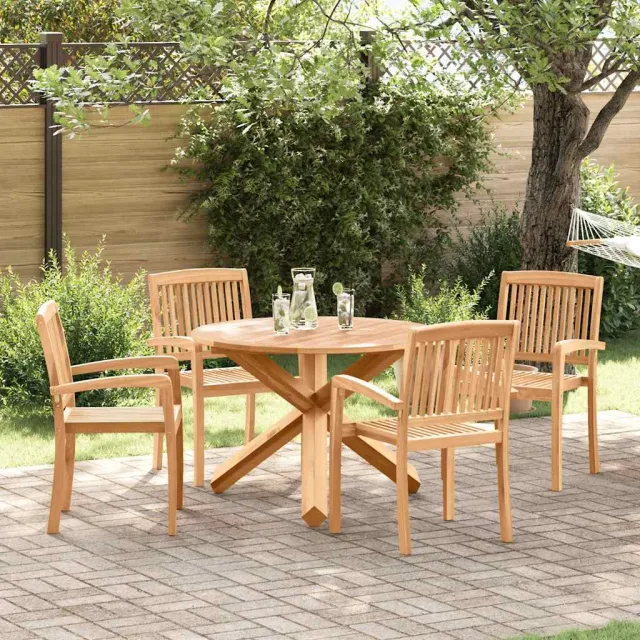 Ensemble de salle à manger pour jardin 3 pcs Marron