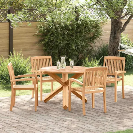 Ensemble de salle à manger pour jardin 3 pcs Marron