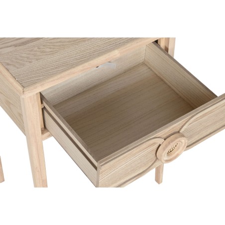 Mesita de Noche Home ESPRIT Natural 48 x 35 x 65 cm