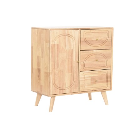 Aparador Home ESPRIT Natural Metal Ratán Madera de caucho 73,5 x 35 x