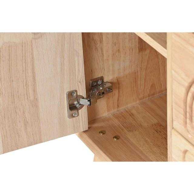 Credenza Home ESPRIT Naturale Metallo Rattan Legno d'albero della gomm