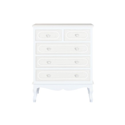 Commode Home ESPRIT Blanc Beige Romantique 80 x 42 x 105 cm