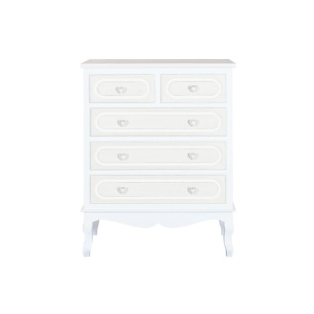 Cómoda Home ESPRIT Blanco Beige Romántico 80 x 42 x 105 cm
